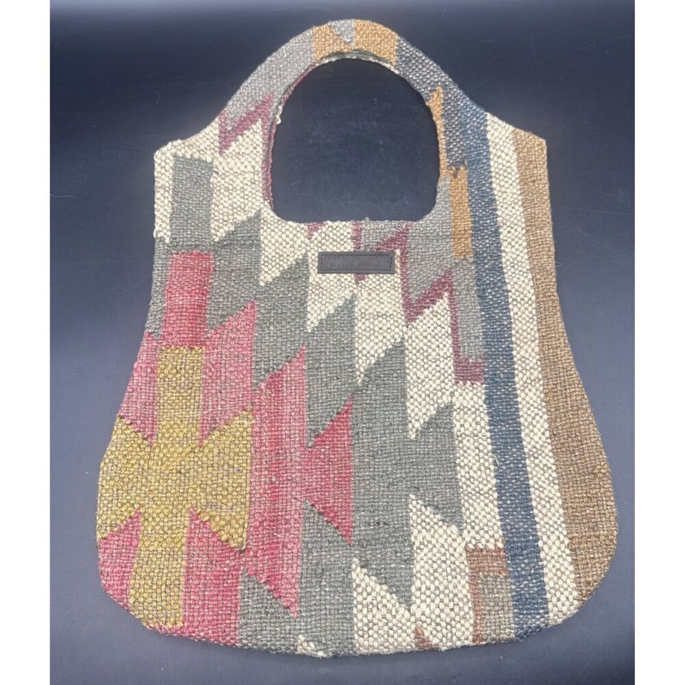 Annahmol Colorful Wool Purse Tote Bag Bohemian Boho Hippie Travel Casual Pockets